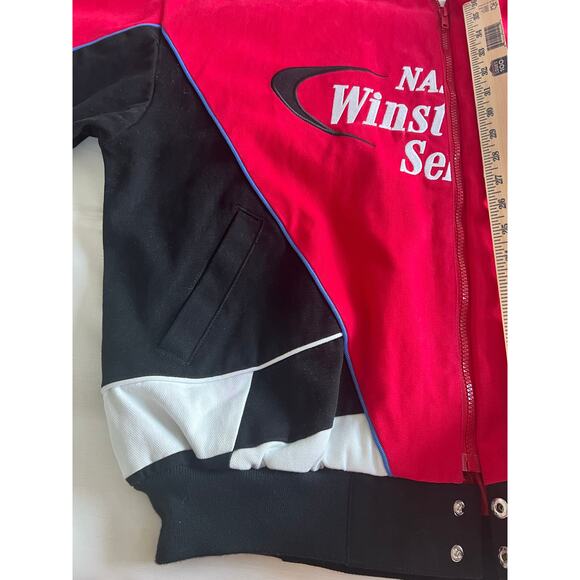 Bulldawg Racing Apparel NASCAR Winston Cup Jacket size Medium Red Black VTG - Picture 11 of 15